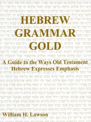 cover image of Hebrew Grammar Gold